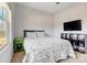 Cozy bedroom featuring a large bed with patterned bedding, television, and ample natural light at 5252 Admirals Lndg, Lancaster, SC 29720