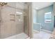 Elegant tiled shower featuring a rainfall shower head in the bathroom at 5252 Admirals Lndg, Lancaster, SC 29720