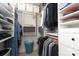 Walk-in closet with lots of shelving and hanging areas at 530 N Mcdowell St, Charlotte, NC 28204