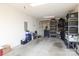 Spacious garage with concrete floors and ample storage shelving for organization and convenience at 530 N Mcdowell St, Charlotte, NC 28204