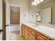 Bathroom featuring a vanity, tile floors and view to shower and toilet at 6548 Robin Hollow Dr, Mint Hill, NC 28227