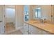 Bathroom featuring tile floors, a vanity with a light-colored countertop, and a shower with a curtain at 100 Cliveden Ct, Belmont, NC 28012