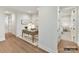 Bright home office features a wooden desk and ample natural light, perfect for working from home at 19419 Youngblood W Rd # 2, Charlotte, NC 28278