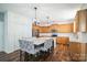 Well-appointed kitchen with stainless steel appliances, an island with seating, and pendant lighting at 279 Age Old Way, Rock Hill, SC 29732