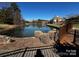 Beautiful pond view from community walking trail and a lovely bridge in this neighborhood at 2941 Bellasera Way, Matthews, NC 28105