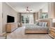 Serene main bedroom with large windows, ceiling fan, and carpet floors at 3439 Richards Xing, Fort Mill, SC 29708