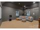 Comfortable media room features a projector, movie screen, and a large sectional sofa at 4336 Tottenham Rd, Charlotte, NC 28226