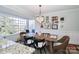 Bright dining area with a bay window, chandelier, and a rustic wooden table, creating a warm atmosphere at 632 N Oakland Ave # Pt1, Statesville, NC 28677