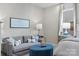 Cozy bedroom nook with stylish furniture and soft, natural light at 126 Goorawing Ln, Mooresville, NC 28115