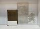 A curated selection of interior design materials featuring wood cabinetry, countertops, and neutral tiling at 126 Goorawing Ln, Mooresville, NC 28115