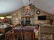 Inviting living room features a stone fireplace and comfortable seating at 130 Scism Rd, Kings Mountain, NC 28086