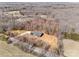Aerial view of the home and property lines showcasing its location within a wooded area at 13546 W Highway 55 W Hwy, York, SC 29745