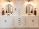Stylish bathroom featuring double sinks, storage and modern finishes at 152 Bay Shore Loop, Mooresville, NC 28117