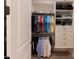 Organized walk-in closet featuring built-in shelving and ample hanging space for clothes and accessories at 152 Bay Shore Loop, Mooresville, NC 28117