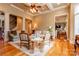 Spacious living room with hardwood floors, ample seating, and natural light at 152 Bay Shore Loop, Mooresville, NC 28117