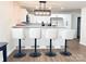 Kitchen with stainless steel appliances, breakfast bar, and convenient seating at 226 Malvern Sw Dr, Concord, NC 28025