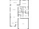 Detailed floor plan featuring living room, kitchen, bedrooms, baths, and a screened porch at 23186 Goose Down Ln, Lancaster, SC 29720