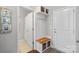 Functional entryway with built-in bench, storage, and convenient access to bathroom at 2352 Seagull Dr, Denver, NC 28037