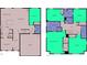 Detailed floor plan showcasing the layout of the house, including the bedrooms, kitchen, and living areas at 2352 Seagull Dr, Denver, NC 28037