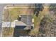 A high angle aerial view of the roof, yard, and driveway at 3203 Arklow Rd, Charlotte, NC 28269