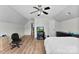 Bright bedroom with hardwood floors and a ceiling fan at 329 Squirrel Ln, Clover, SC 29710