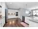 Spacious kitchen with white cabinets, granite countertops, and modern stainless steel appliances at 5019 Mill Creek Rd, Clover, SC 29710