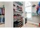 Walk-in closet offering shelving for shoes and hanging clothes at 5019 Mill Creek Rd, Clover, SC 29710