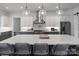Modern kitchen with island, stylish pendant lights, and stainless steel appliances at 826 Misty Arbor Frd, Clover, SC 29710