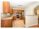 Functional kitchen with stainless steel appliances and tile flooring at 8422 Chaceview Ct, Charlotte, NC 28269