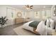 Cozy bedroom with ample natural light, hardwood floors, and a soothing neutral color palette at 8624 Sharonbrook Dr, Charlotte, NC 28210