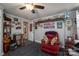 Cozy room with unique decor, red recliner, vinyl records, and collector's items at 120 Dixie Dr, Shelby, NC 28021