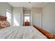 Bedroom featuring hardwood floors, three closets and a window with outdoor views at 1529 Alex Dr, Shelby, NC 28152