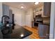 Kitchen with stainless steel appliances, and dark counter tops at 1529 Alex Dr, Shelby, NC 28152