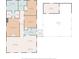 Detailed floor plan illustrating the layout of the house with dimensions at 17118 Frog Pond Rd, Oakboro, NC 28129