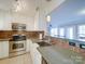 A bright kitchen featuring stainless steel appliances and a stylish backsplash at 1162 W 1St St, Charlotte, NC 28202
