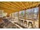 Covered patio featuring stone flooring, outdoor bar, and seating provides a perfect space for outdoor entertaining at 125 Rocky Trail Ct, Fort Mill, SC 29715