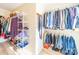 Spacious walk-in closet with wire shelving providing ample storage at 12642 Cardinal Woods Dr, Pineville, NC 28134