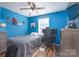 Comfortable bedroom featuring light wood floors, ample natural light, and a ceiling fan at 142 Westerwood Dr, Rock Hill, SC 29732