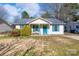 Charming single-story home with a well-maintained lawn, bright teal door, and matching shutters at 142 Westerwood Dr, Rock Hill, SC 29732