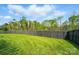 Large, lush backyard features a wooden privacy fence and expansive green space at 15307 Country Lake Dr, Pineville, NC 28134