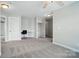Bedroom with carpet, office space and grey walls at 15307 Country Lake Dr, Pineville, NC 28134