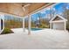 Back porch overlooking the backyard with a pool at 2010 Bessbrook Rd, Fort Mill, SC 29708