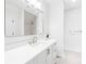 Stylish bathroom featuring an expansive white vanity and a glass shower at 2010 Bessbrook Rd, Fort Mill, SC 29708