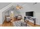 Stylish bonus room with TV and comfortable chairs offering a versatile living space at 2464 Chatham Dr, Indian Land, SC 29707