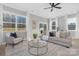 Cozy living room with large windows, comfortable seating, and neutral decor at 3924 13Th Ne St, Hickory, NC 28601