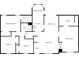 Detailed floor plan showcasing the layout with the primary bedroom, kitchen, living room, and dining area at 6440 Tivoli Ct, Charlotte, NC 28211