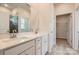Elegant bathroom featuring double vanity, quartz countertops, walk-in shower with glass door, and neutral tones at 8422 Norman Forest Rd, Lancaster, SC 29720