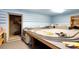 Spacious bonus room features a built in model railroad area, custom backdrop, blue walls and trim at 118 Sunset Dr, Chester, SC 29706
