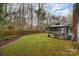 A spacious backyard with a gazebo, shed, and plenty of green space at 11924 Parks Farm Ln, Charlotte, NC 28277