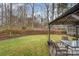 Landscaped backyard with gazebo, patio, and a tiered retaining wall at 11924 Parks Farm Ln, Charlotte, NC 28277